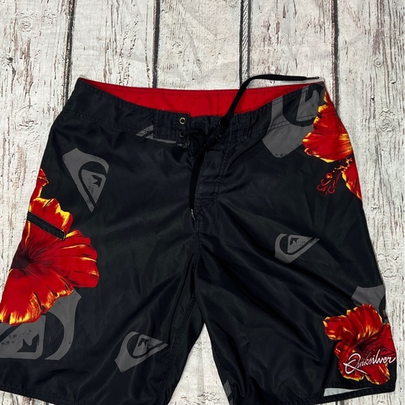 Quicksilver Summer Board Shorts Floral Bathing Suit Swim Trunks Men's - Picture 3 of 8